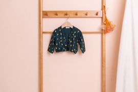 [BEBELOUTE] Bebe Fruit Cardigan (Deep Green), Daily Look, Spring, Fall Fashion for Infant and Toddler,  Cotton 100% _ Made in KOREA